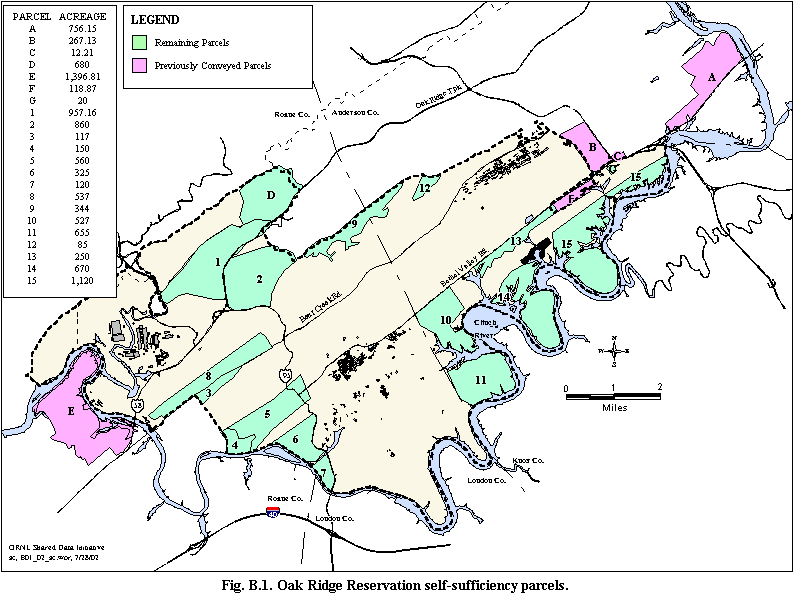 Map of ORR Self-Sufficiency Parcels